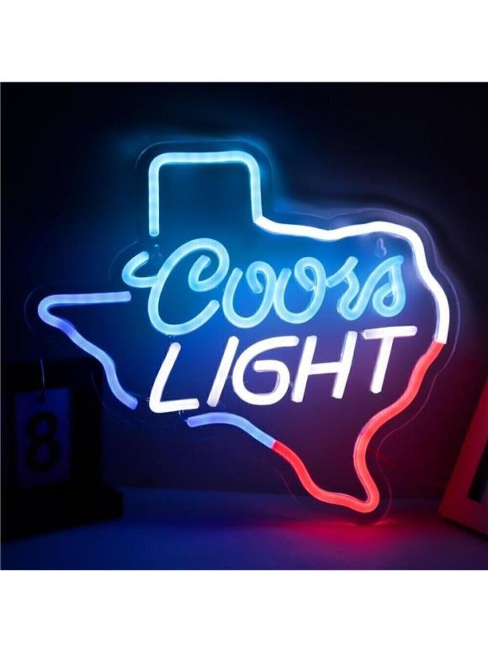Coors LIGHT Beer Texas LED Neon Sign Wall Decor Man Cave Restaurant Bar NEW